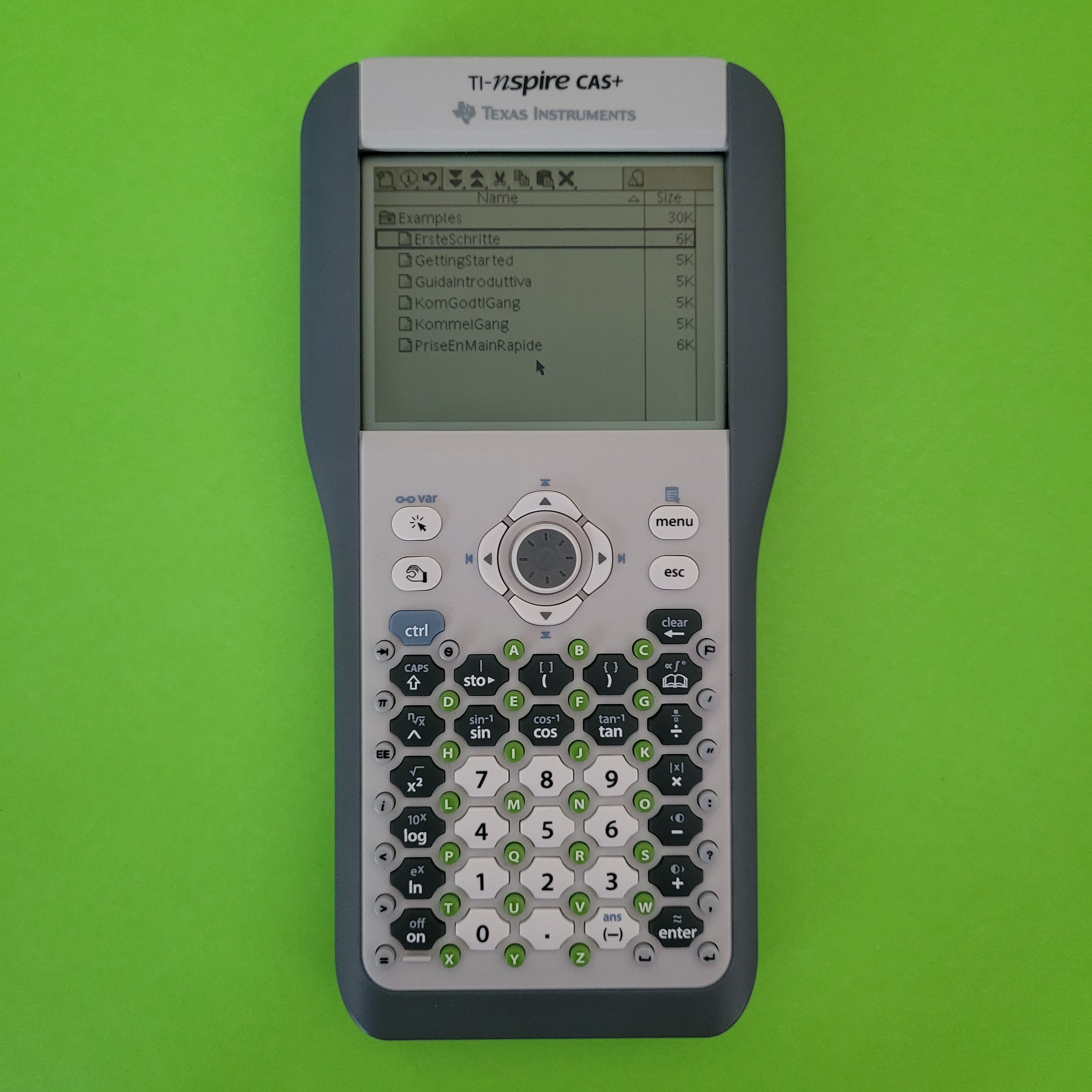 an image of a texas instruments ti nspire cas plus symbolic calculator